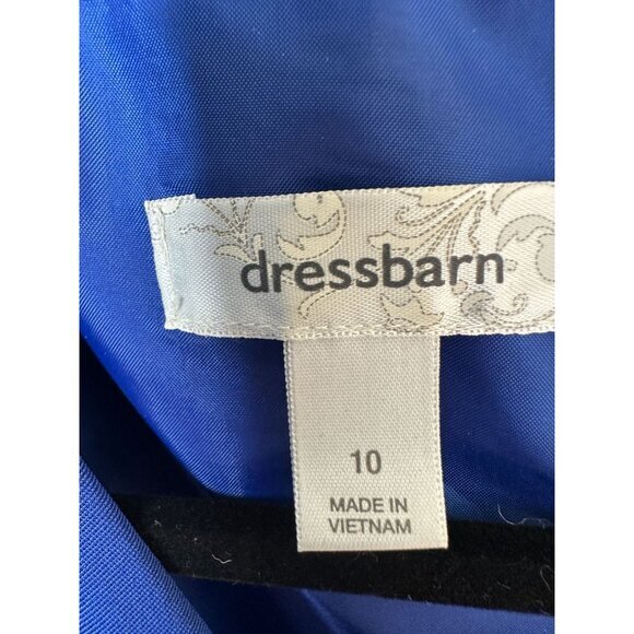 Dressbarn Womens Blue Dress 10 midi dress sleeveless polyester‎ zipper flower - Picture 5 of 9